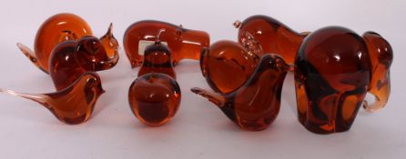 A lovely collection of coloured glass 20