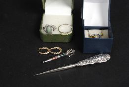Silver jewellery to include enamel earri