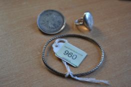 A Burmese Myanmart silver Peacock coin m