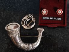 A silver 925 brooch in the form of a bug