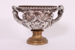 An unusual 19th century silver and gilt