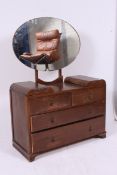 A 1930's Art Deco oak dressing table hav