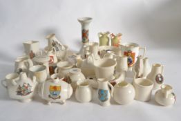 A large quantity of vintage crested chin