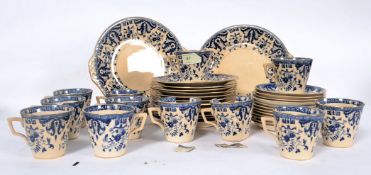 A 19th century blue and white china tea