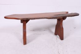 A 20th century walnut driftwood style ca