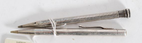 Two hallmarked silver propelling pencils