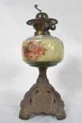 A 19th century Duplex Oil lamp having a