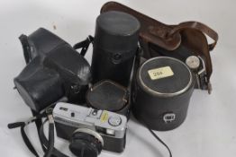 A collection of vintage cameras etc  to