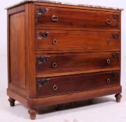 A late 19th century French walnut and ma