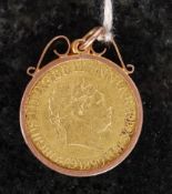 An 1820 George III full sovereign coin s