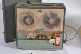 A vintage 1950's reel to reel twin recor