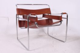 A Marcel Breuer style Wassily chair bein