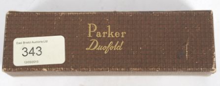 A cased 20th century Parker Duofold foun