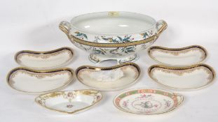 A Victorian Minton large twin handled se