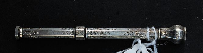 A beautiful silver twin propelling penci