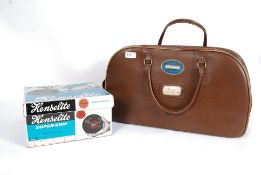 Two sets of vintage bowling balls, a box