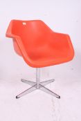 A vintage 1960's Robin Day retro orange