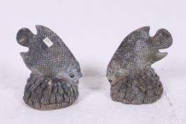 A pair of good mid 20th century stone ga