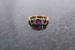 An 18ct gold and platinum ladies ring, i