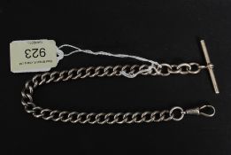 A hallmarked silver graduated Albert fob