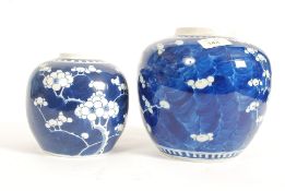 2 19th century Kang-xi Chinese ceramic b