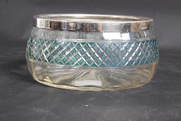 An early 20th century cut glass fruit bo