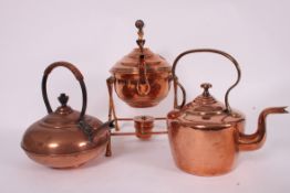 A good 19th century copper spirit kettle