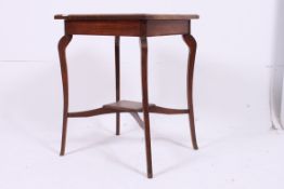 A 19th century Victorian oak lamp table.