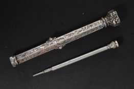 A beautiful silver twin propelling penci