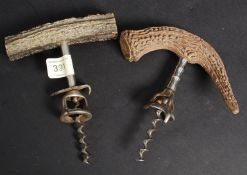 2 corkscrews with Walker bells, one inco