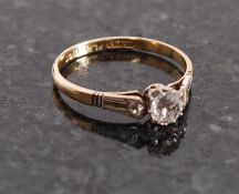 An 18ct white gold and platinum diamond