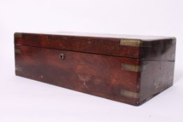 A Victorian mahogany writing slope havin