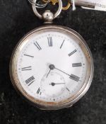 A 935 silver pocket watch having good fa