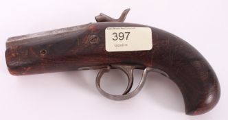 A 19th century flintlock musket being sa