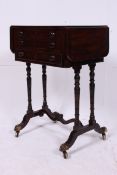 A 19th century mahogany workbox table. R