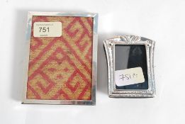 2 silver  925 stamped photo frames, one