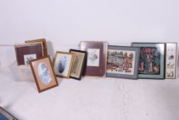 A large collection of pictures and print