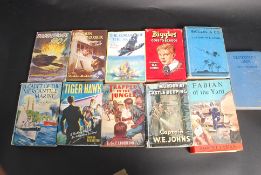 A collection of boys adventure books to