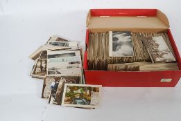POSTCARDS: A large box full of old assor