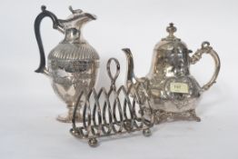 A 19th century Victorian silver plate te