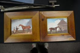 A pair of framed prints of Georgian styl