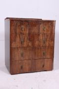 A 1950's walnut serpentine fronted retro