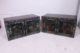 A pair of 20th century hand painted  Chi