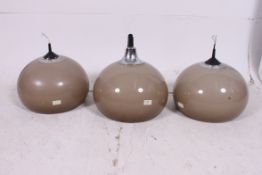 3 plastic 1970's green plastic ball pend