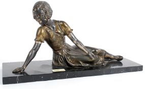 An early 20th century Art Deco spelter c