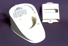 A vintage ceramic Jeyes toilet paper hol