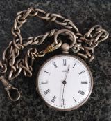 A Baume of Geneve swiss silver pocket wa