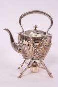 A silver spirit kettle