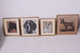 OLGA C MIKSCHE; A collection of 4x portr