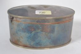 An early 20th century silver plate oval